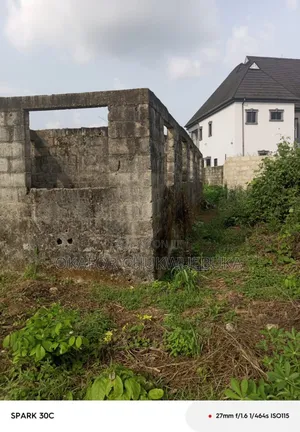 A Plot Of Land With A 4 Bedroom Bungalow Skeleton For Sale