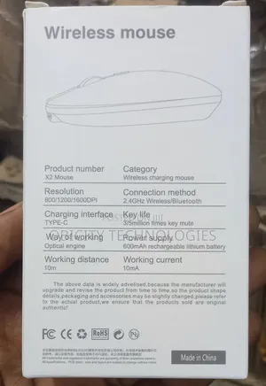 X2 Type C Rechargeable Wireless Mouse