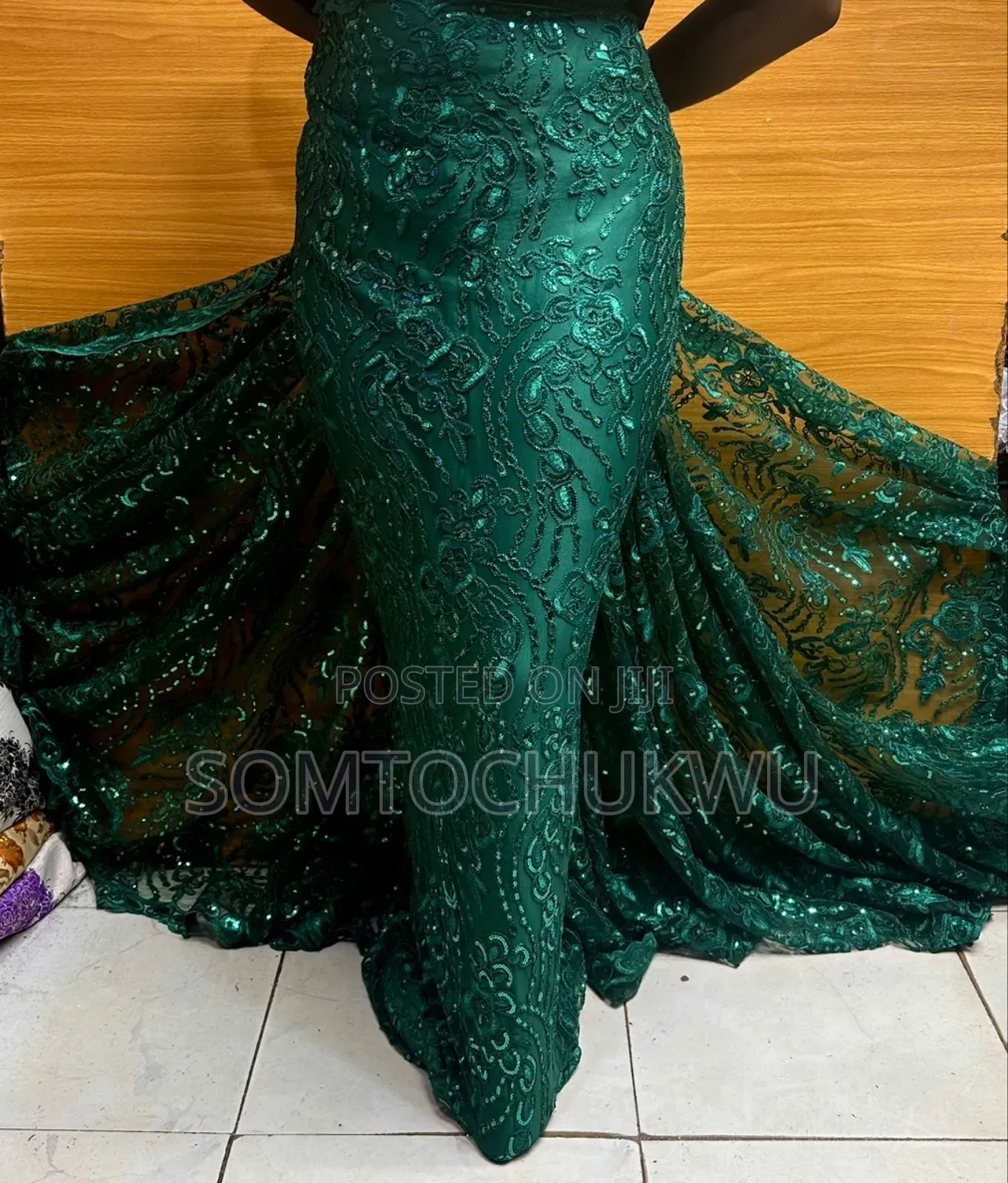 Beautiful Sample Lace With Sequins Design