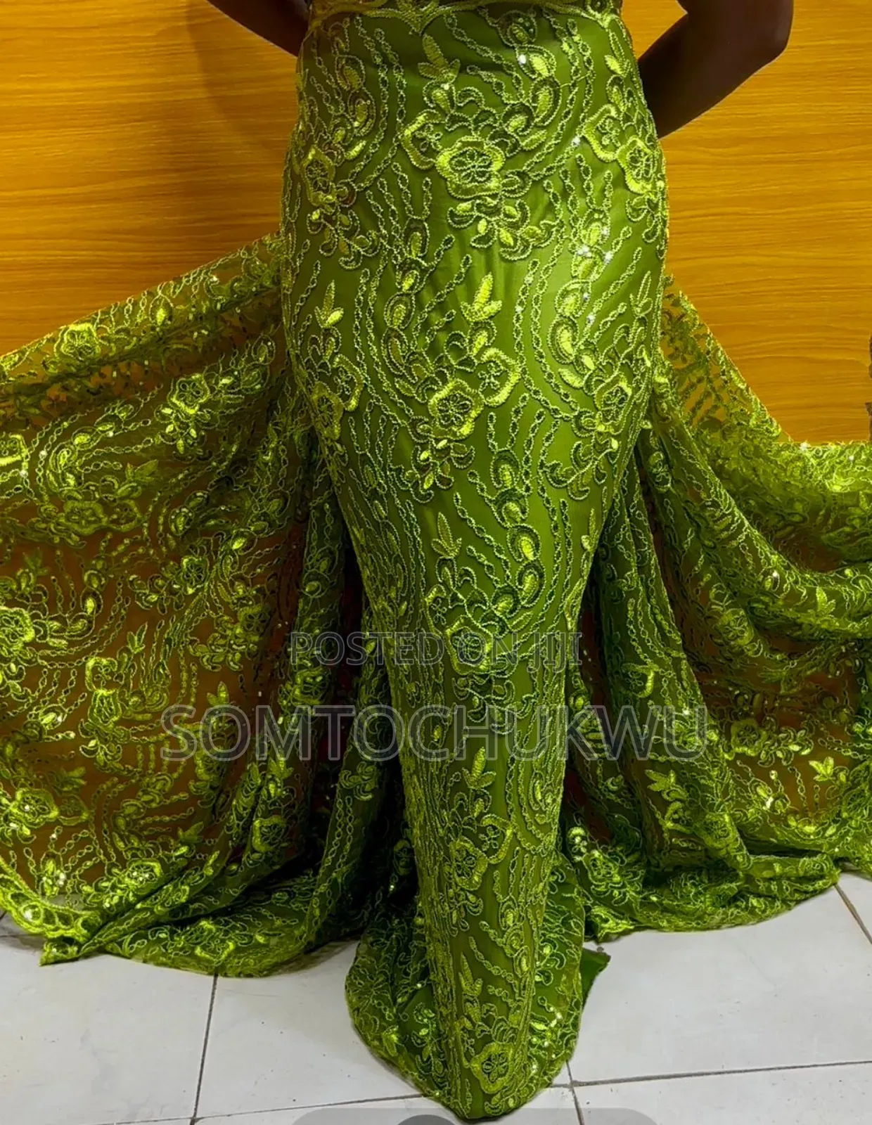 Beautiful Sample Lace With Sequins Design