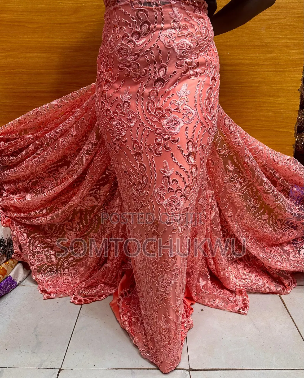 Beautiful Sample Lace With Sequins Design