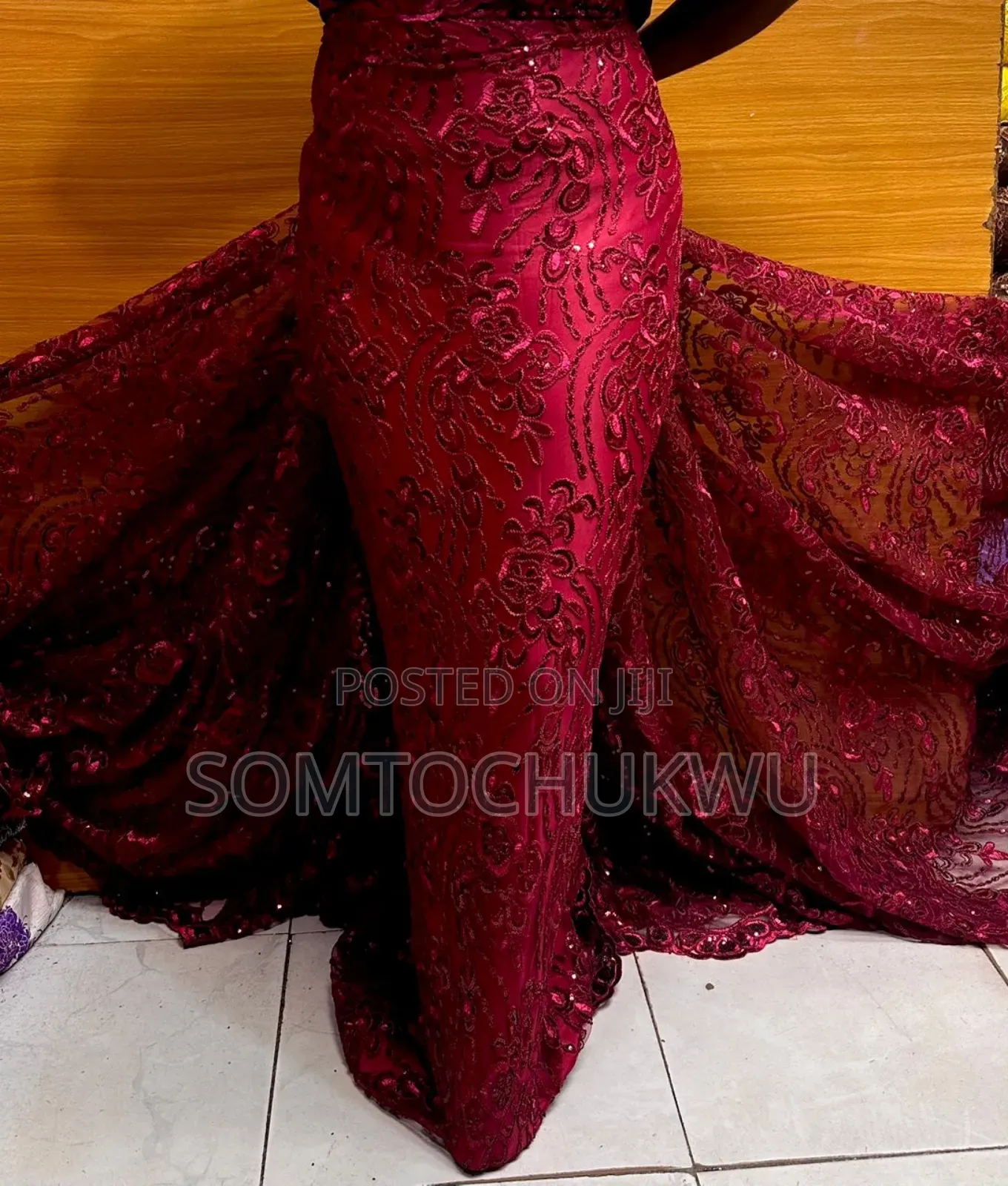Beautiful Sample Lace With Sequins Design