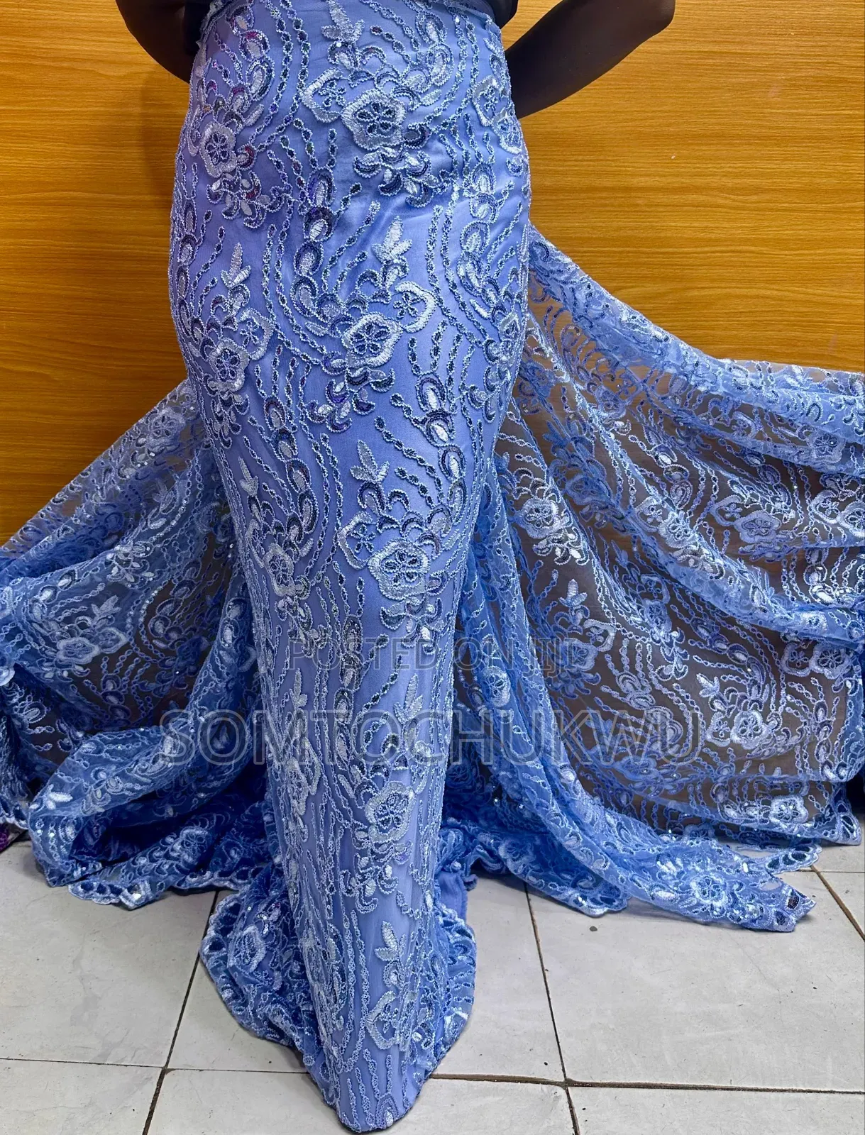 Beautiful Sample Lace With Sequins Design