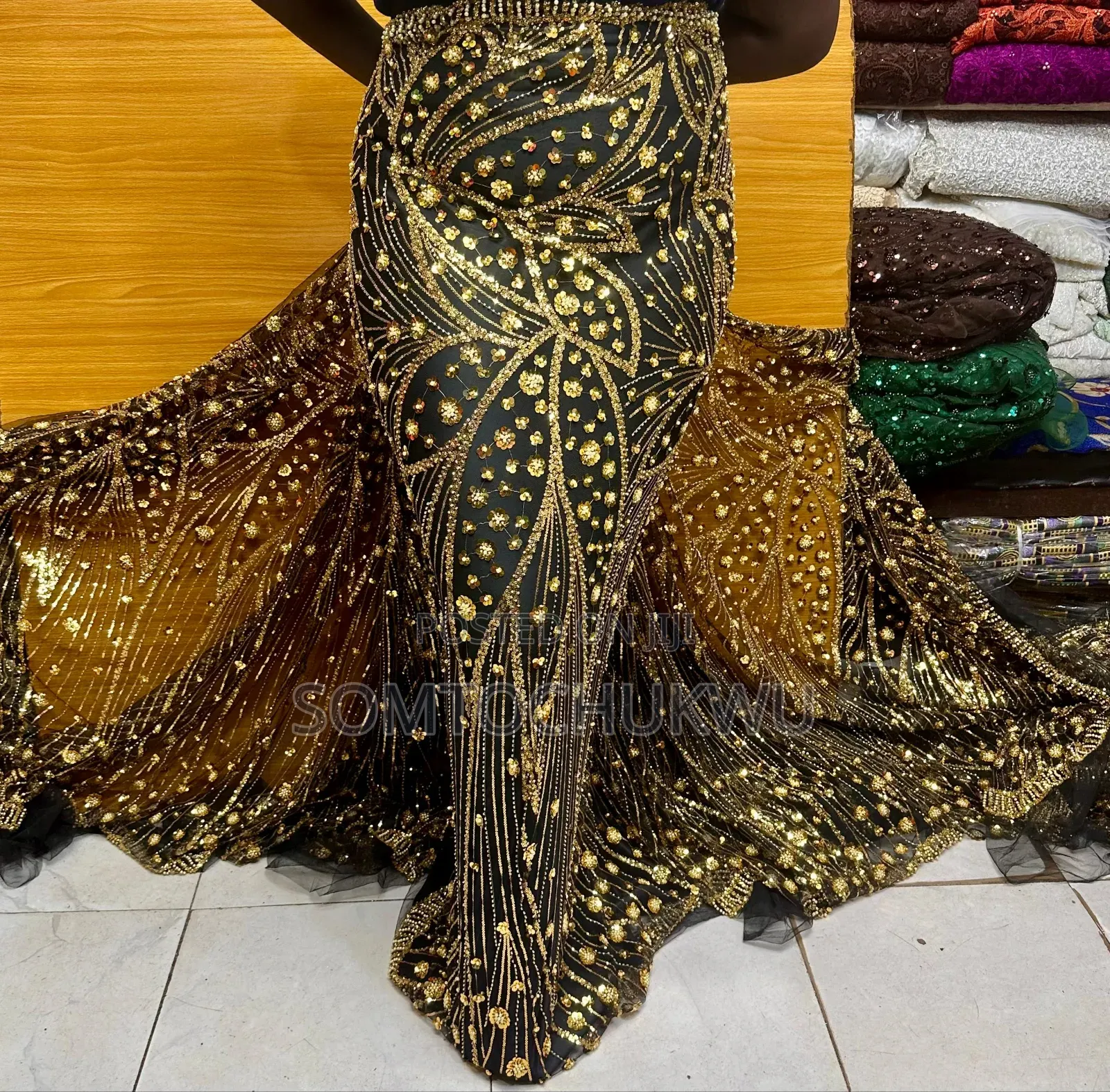 Hand Beaded Lace