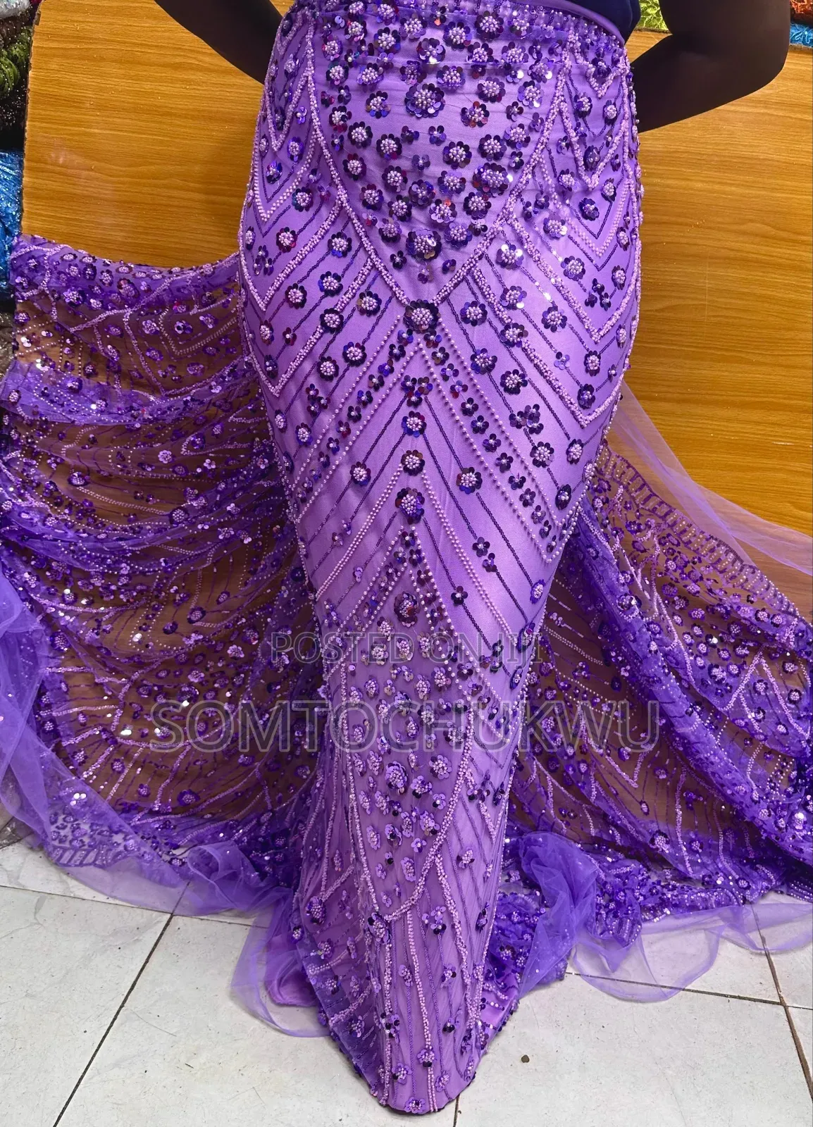 Hand Beaded Lace
