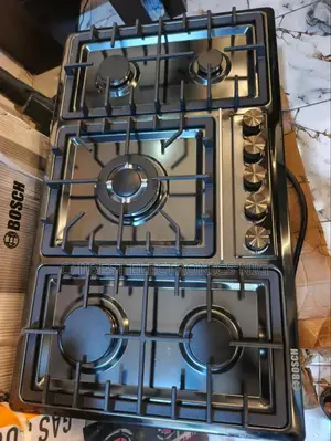 Original Bosch Cast Iron Built-in 5 Burners Black Stainless Gas Cooker