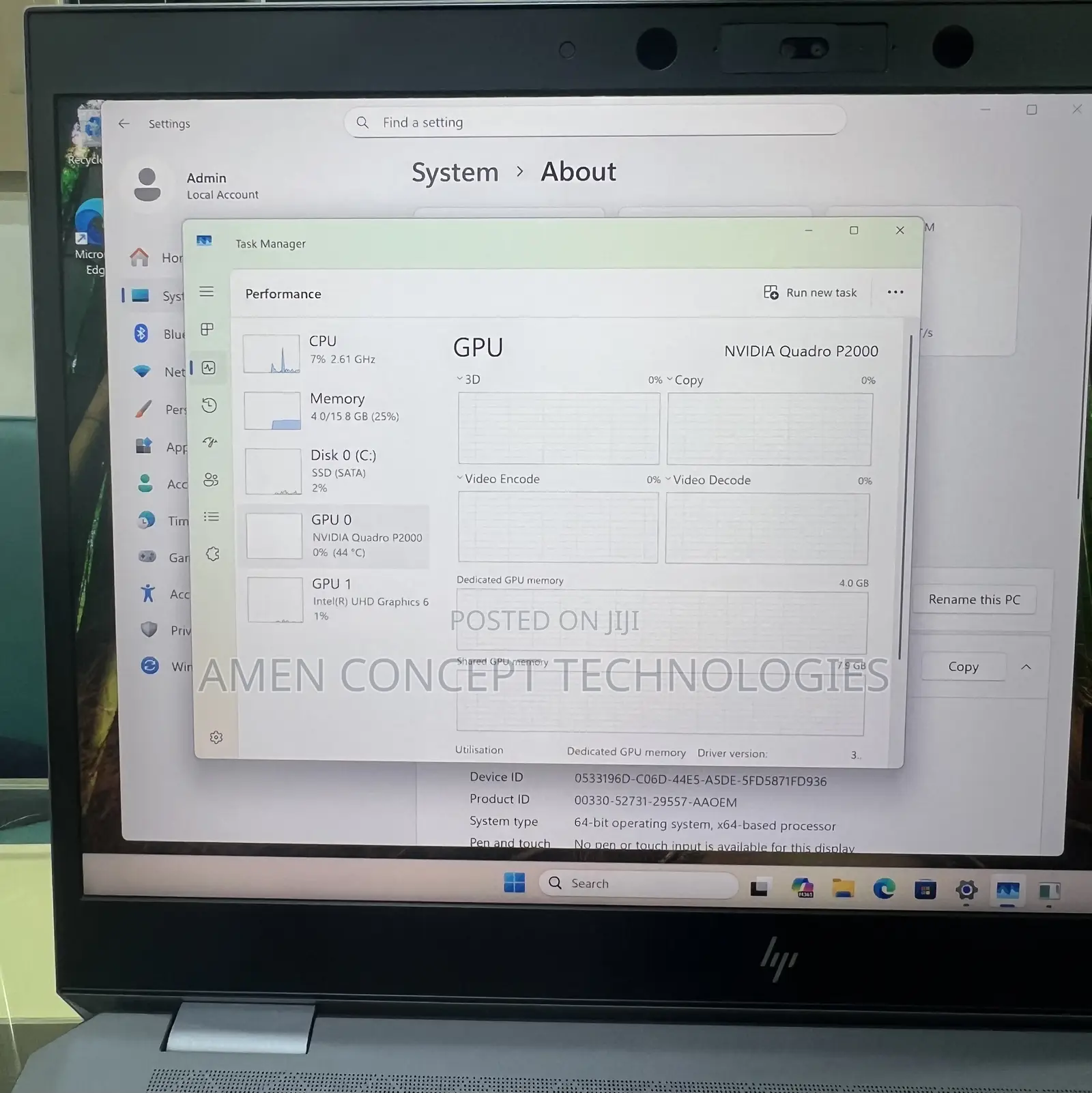 Laptop HP ZBook Studio G5 16GB Intel Core i7 SSD 512GB