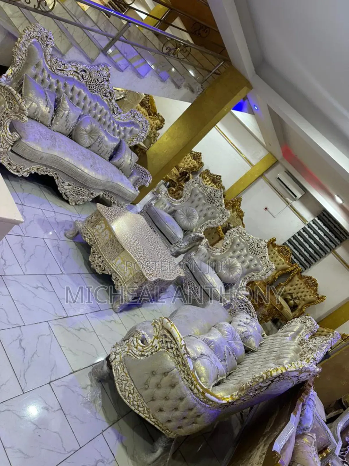Executive Parlour Chairs Seven Seaters With Center And Two Side Tabls