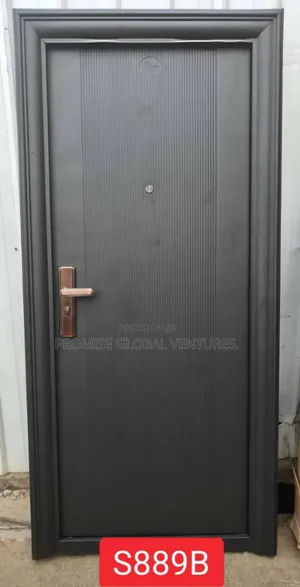 3ft Steel Black Door