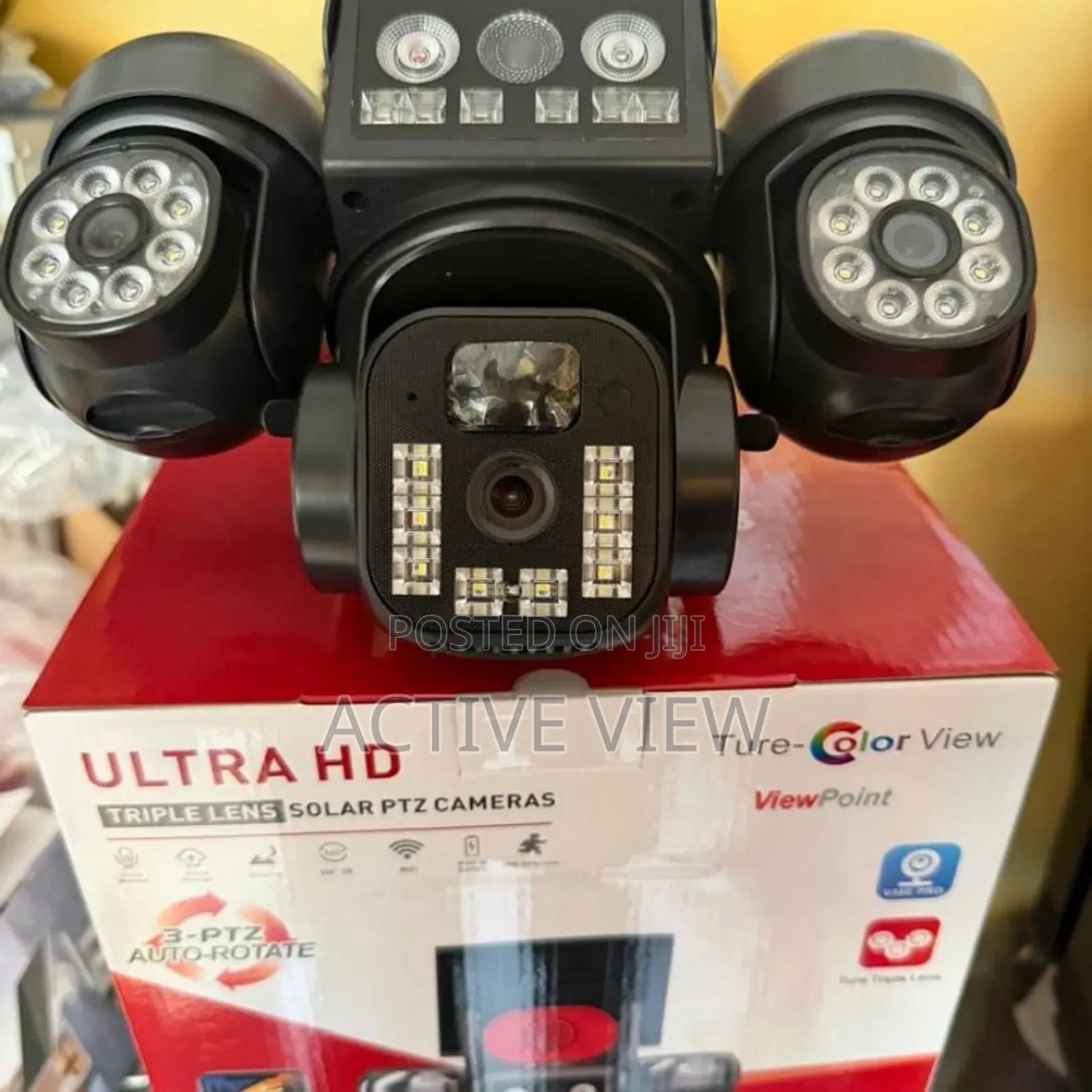 PTZ Security 4g CCTV 3lens Solar Camera