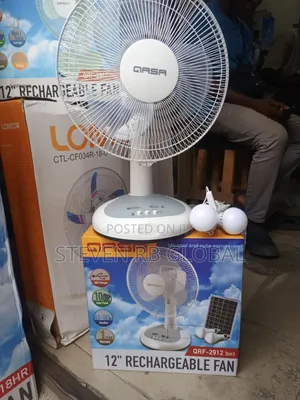 Qasa 12 Inches 3-in-1 Rechargeable Table Fan | QRF 2912