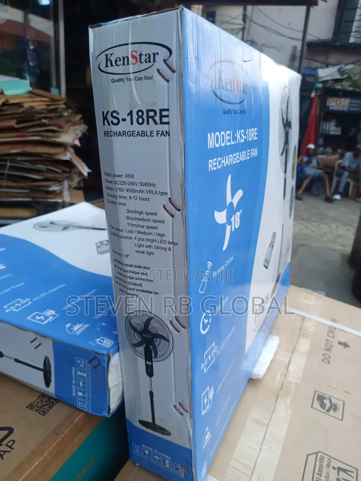 Kenstar 18 Inches Rechargeable Standing Fan | Ks-18re