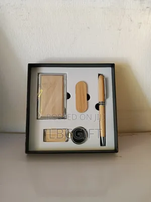 4 in 1 Wooden Set of Card Holder, Pen, Flash Drive ( Wholesales Only