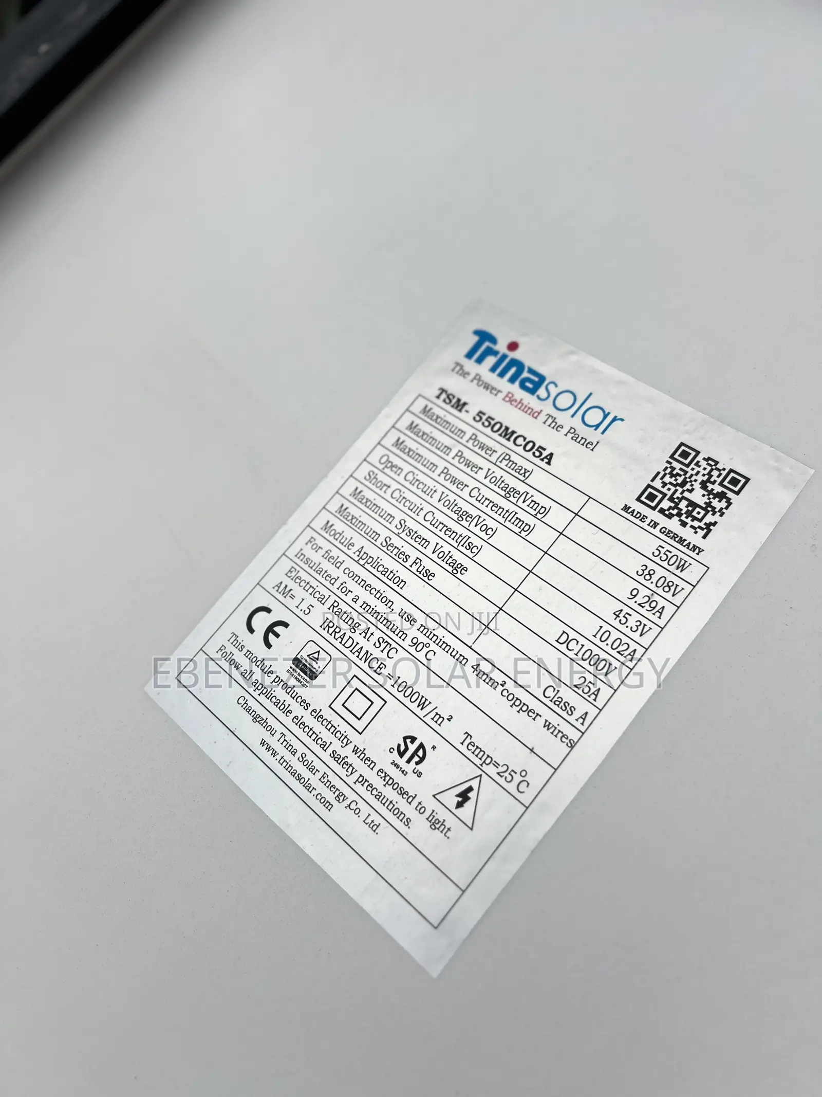 550w Trina Solar Panels