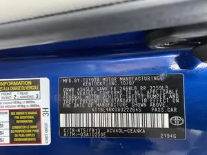 Toyota Camry 2.4 LE 2008 Blue