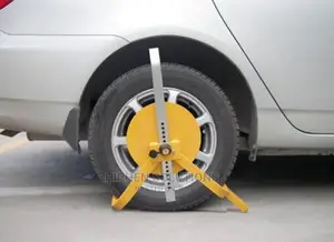 Yellow Stainless Steel Wheel Lock