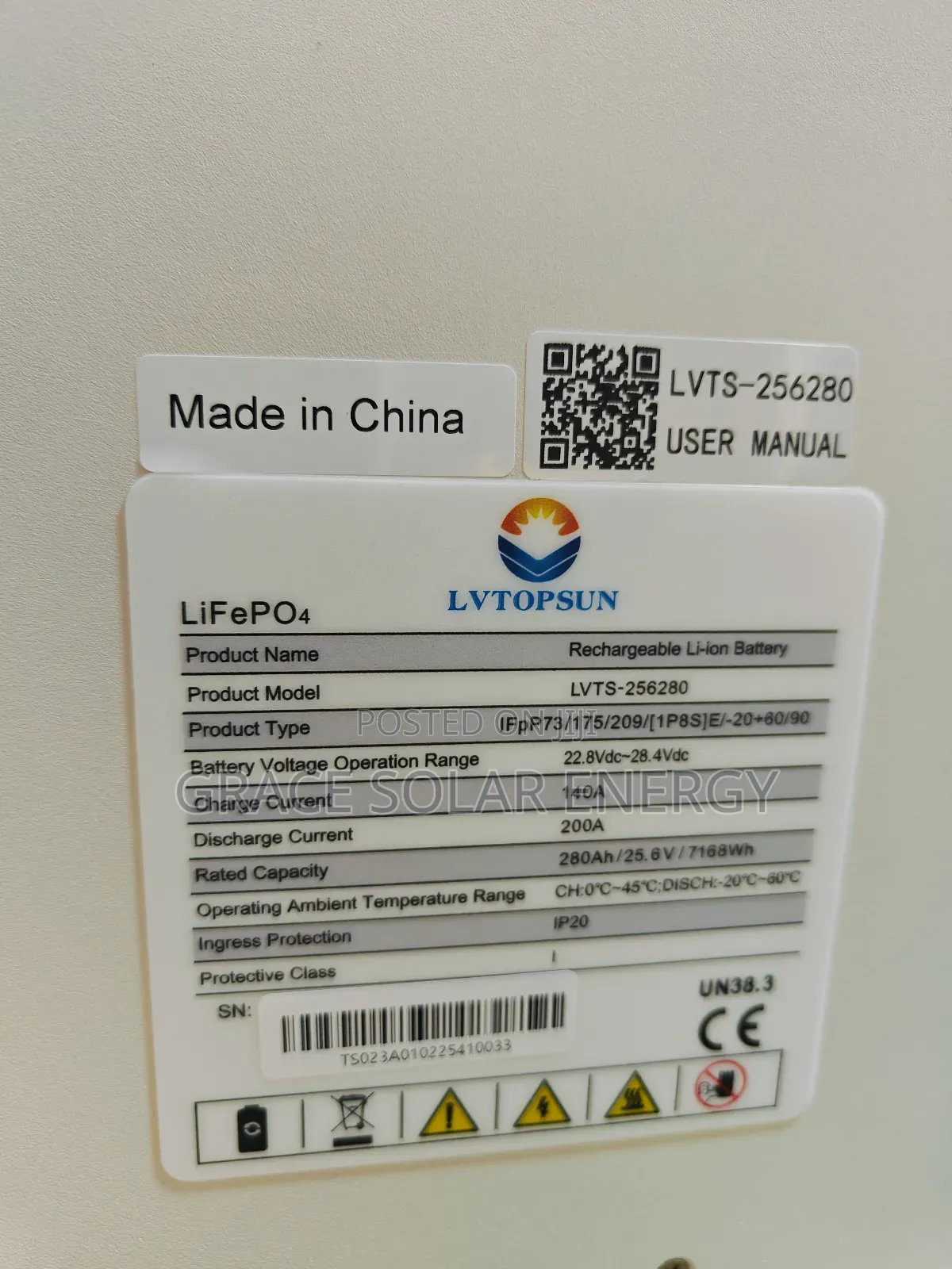 Lvtopsun 7.16kwh 24v Lithium Battery