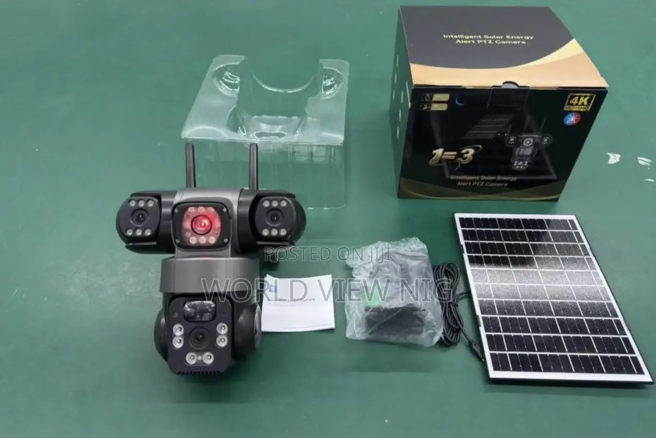 Ai Solar Security Camera Triple Lenses ( Sim Enabled)