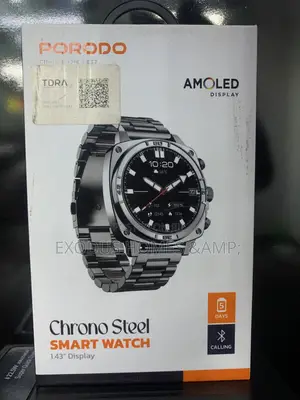 Chrono Steel Smart Watch 143 Amoled Display