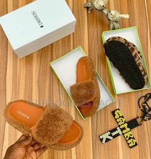 Season 7 Soft Fur Plain/Animal Skin Patterned Slides