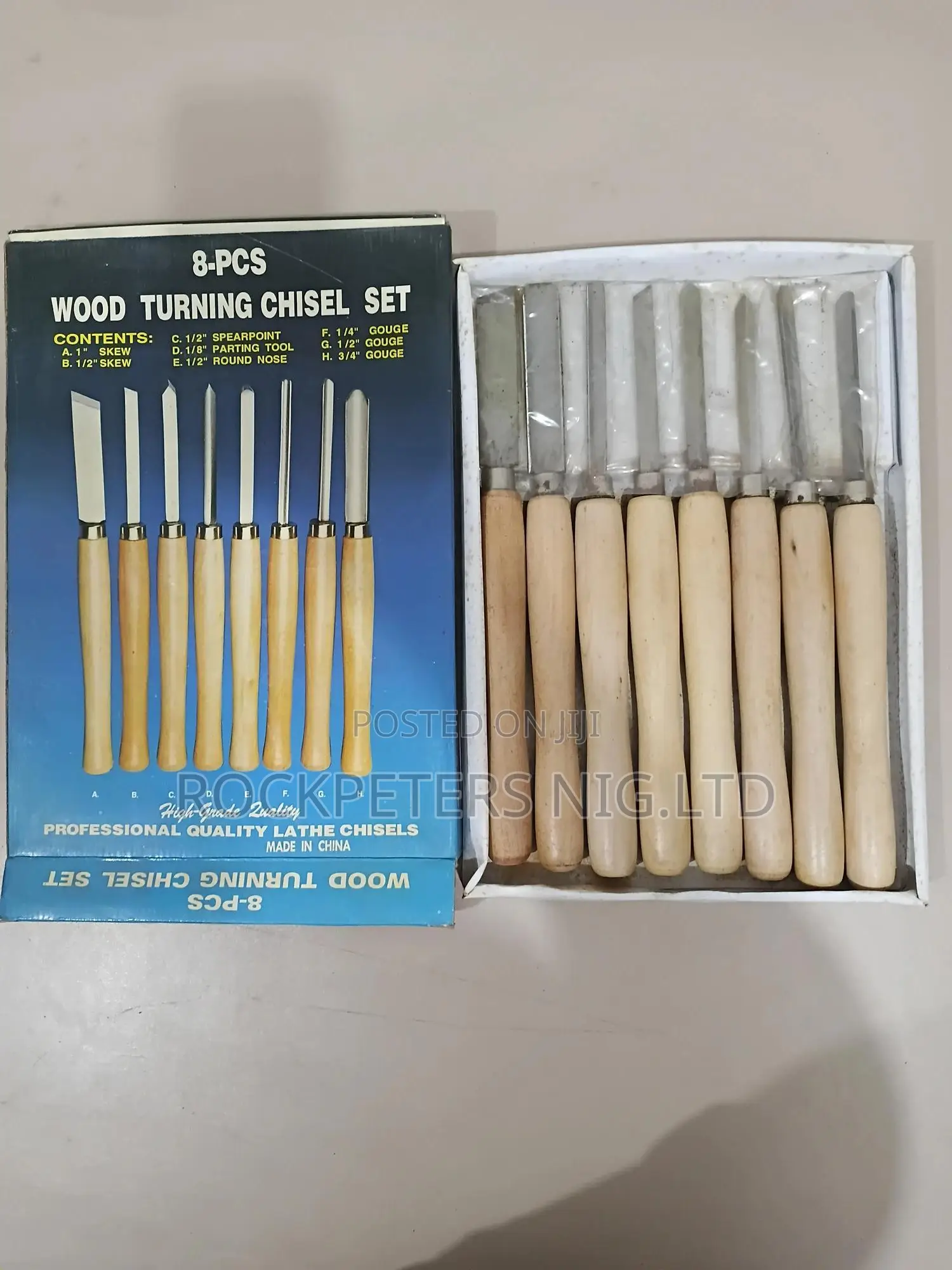 8pcs Wood Turning Chisel Set