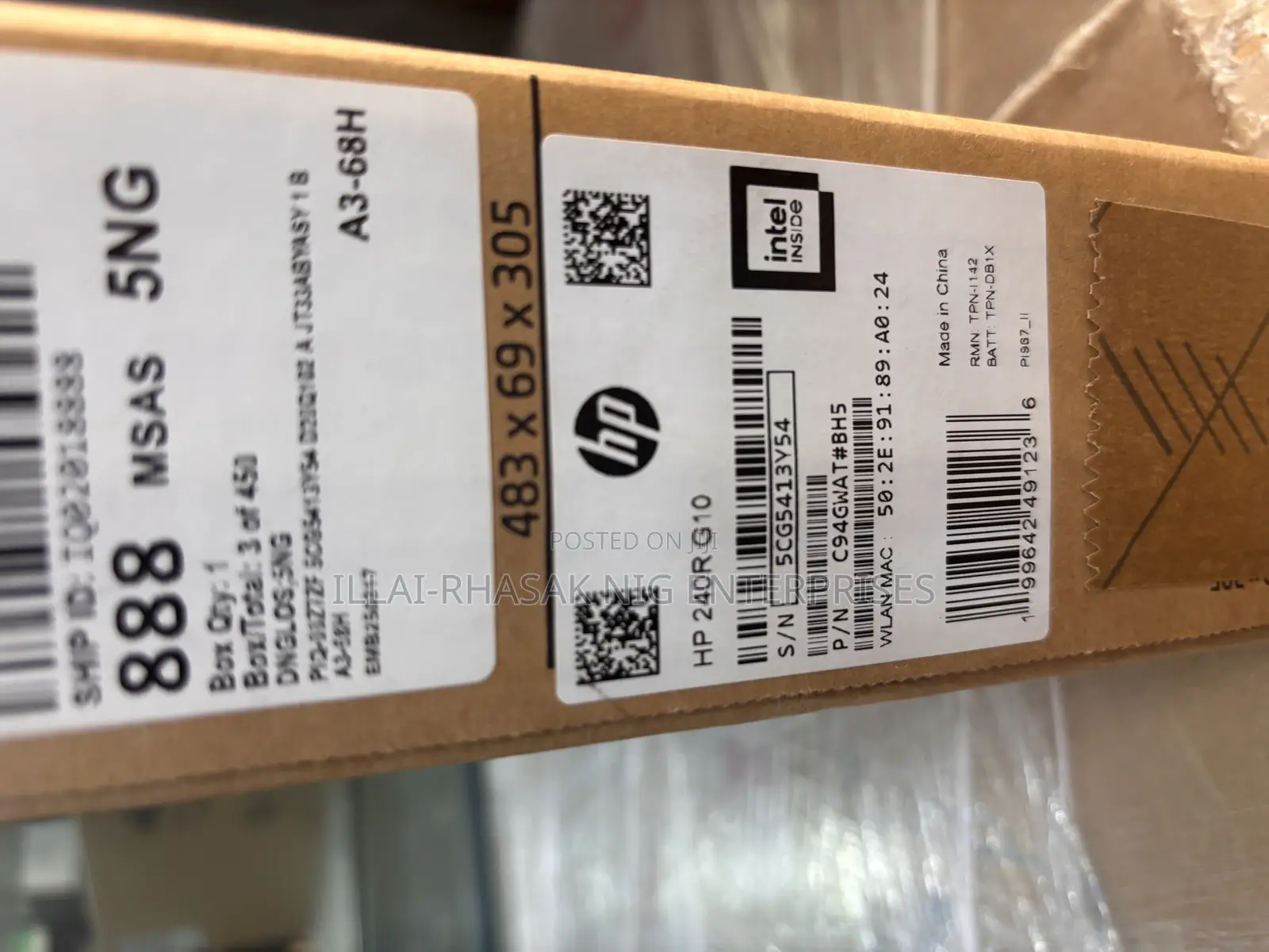New Laptop HP 240 8GB Intel Core i5 SSD 512GB