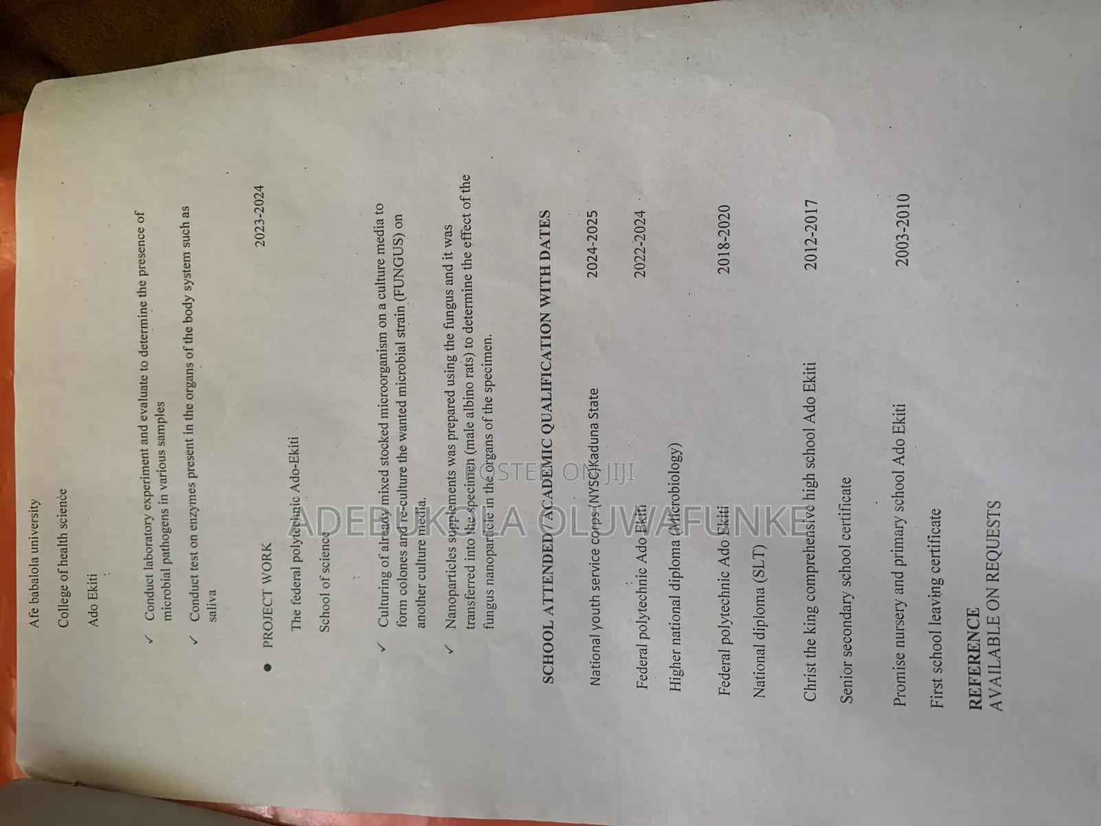 Front Desk Receptionist - Alagbaka, Akure