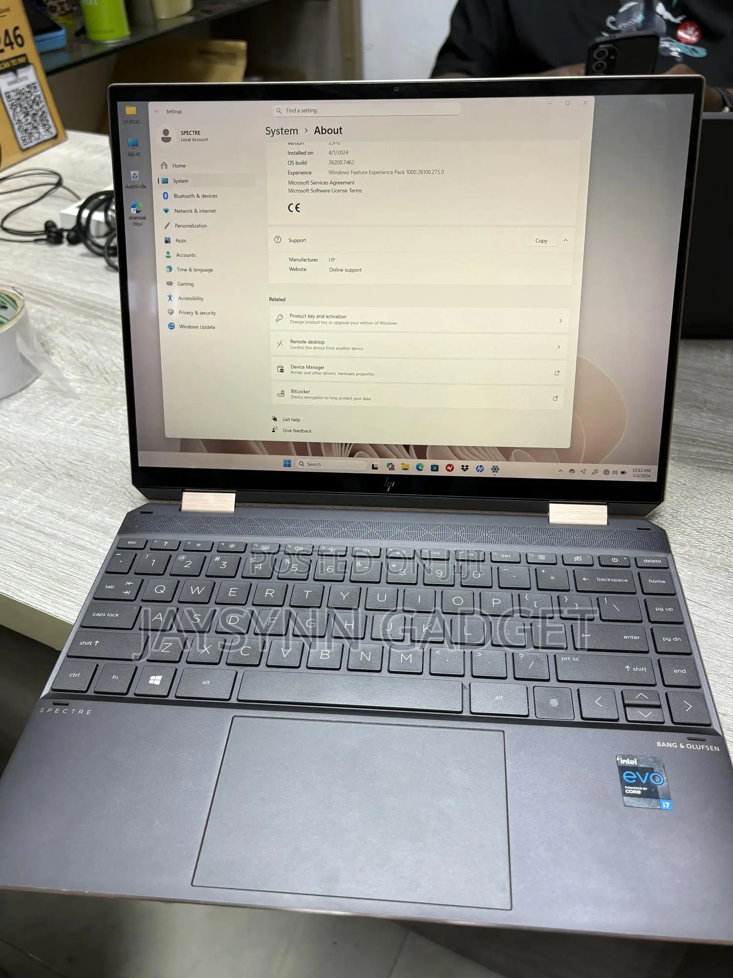 Laptop HP Spectre 14 16GB Intel Core I7 SSD 512GB