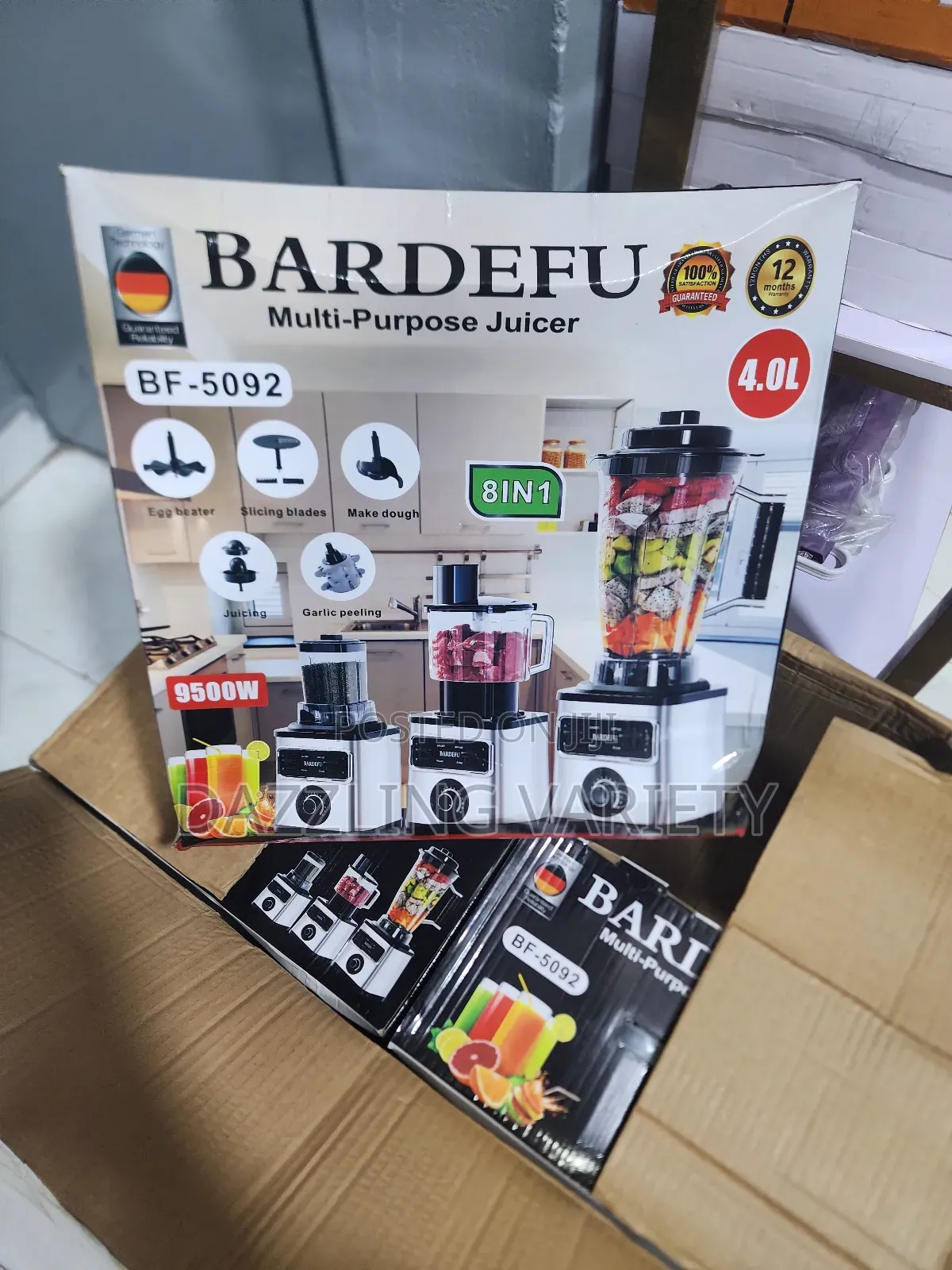 8 in 1 Bardefu Multipurpose Blender With Copper Coil (5092)