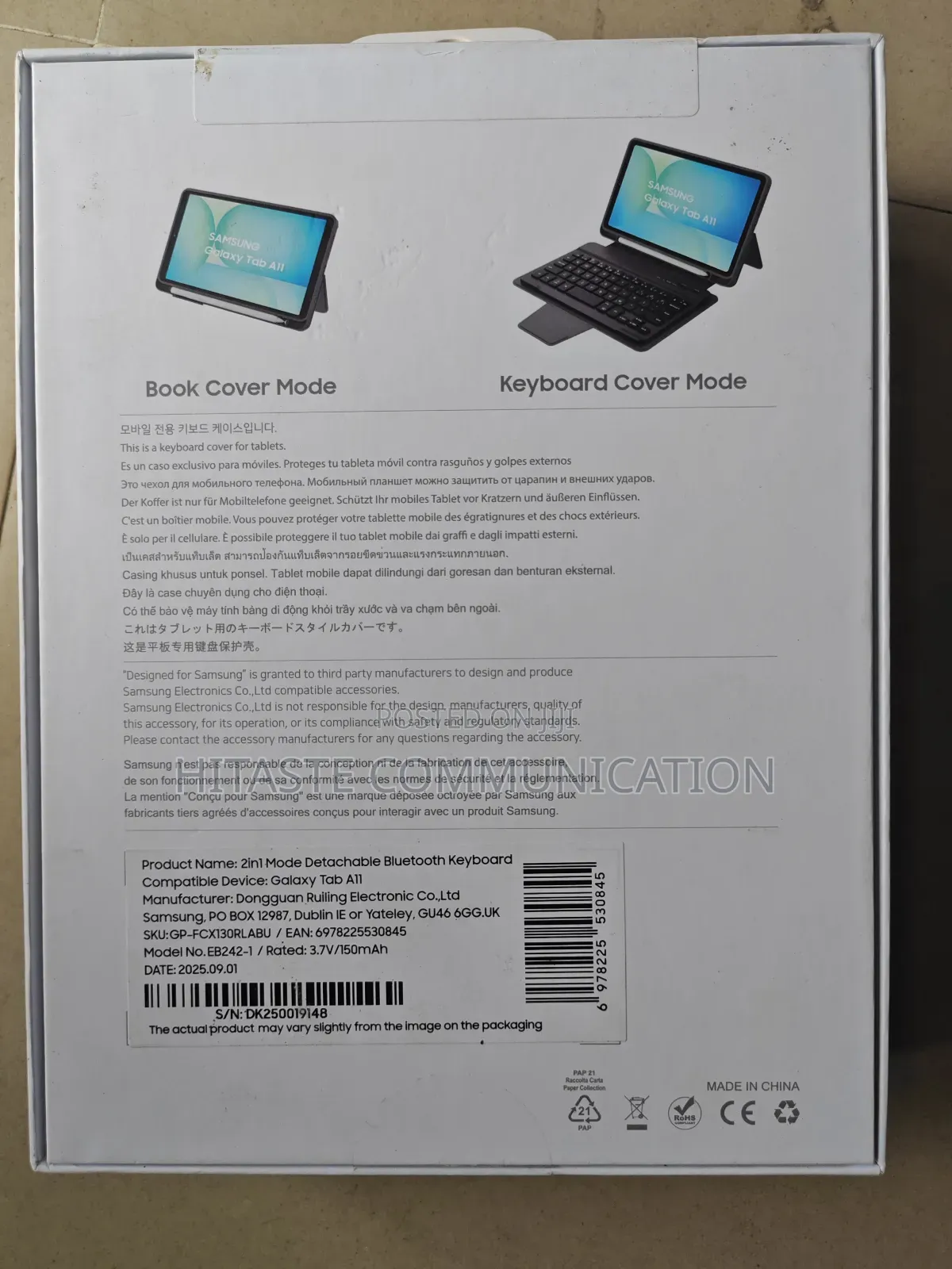 Galaxy Tab A11 Keyboard Cover
