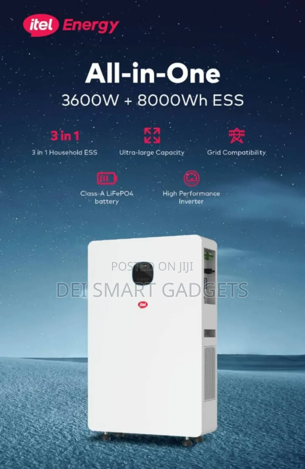 3.6kva Itel Solar Generator