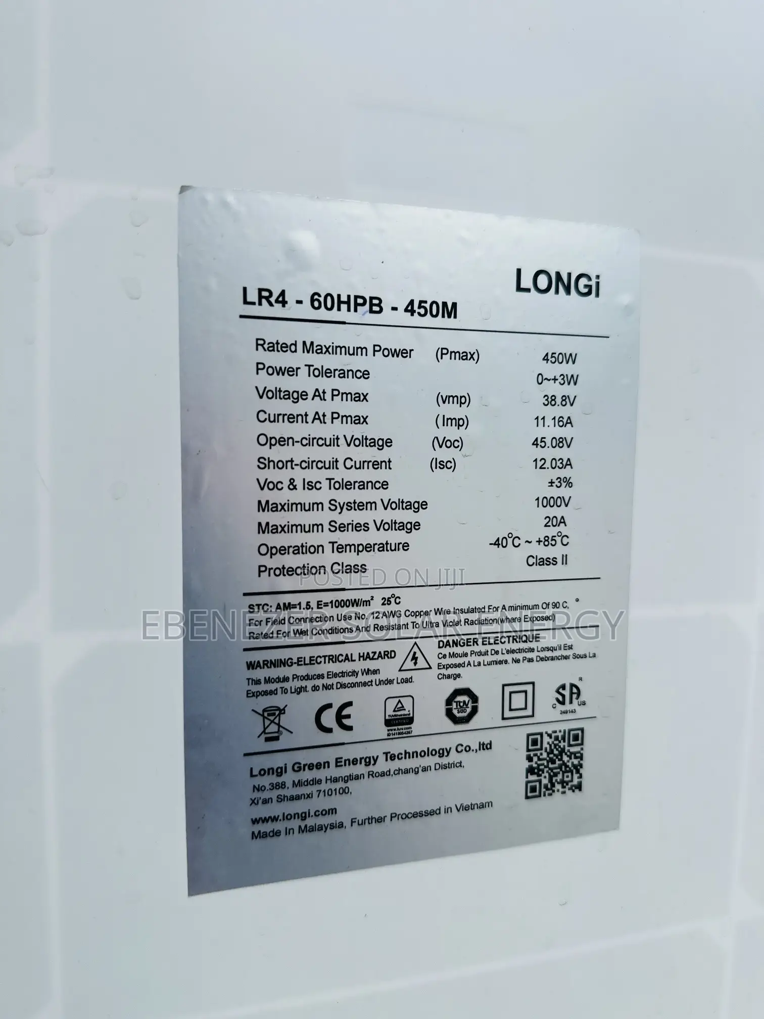 Longi 450w Solar Panels