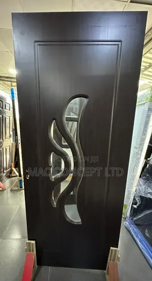 Wooden Door With Glass 3ft by 7ft