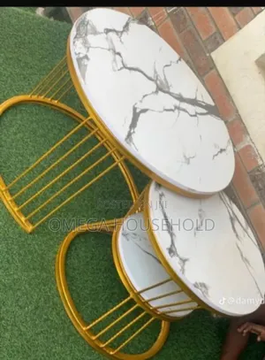 2 in 1 Executive Marble Centre Table Set