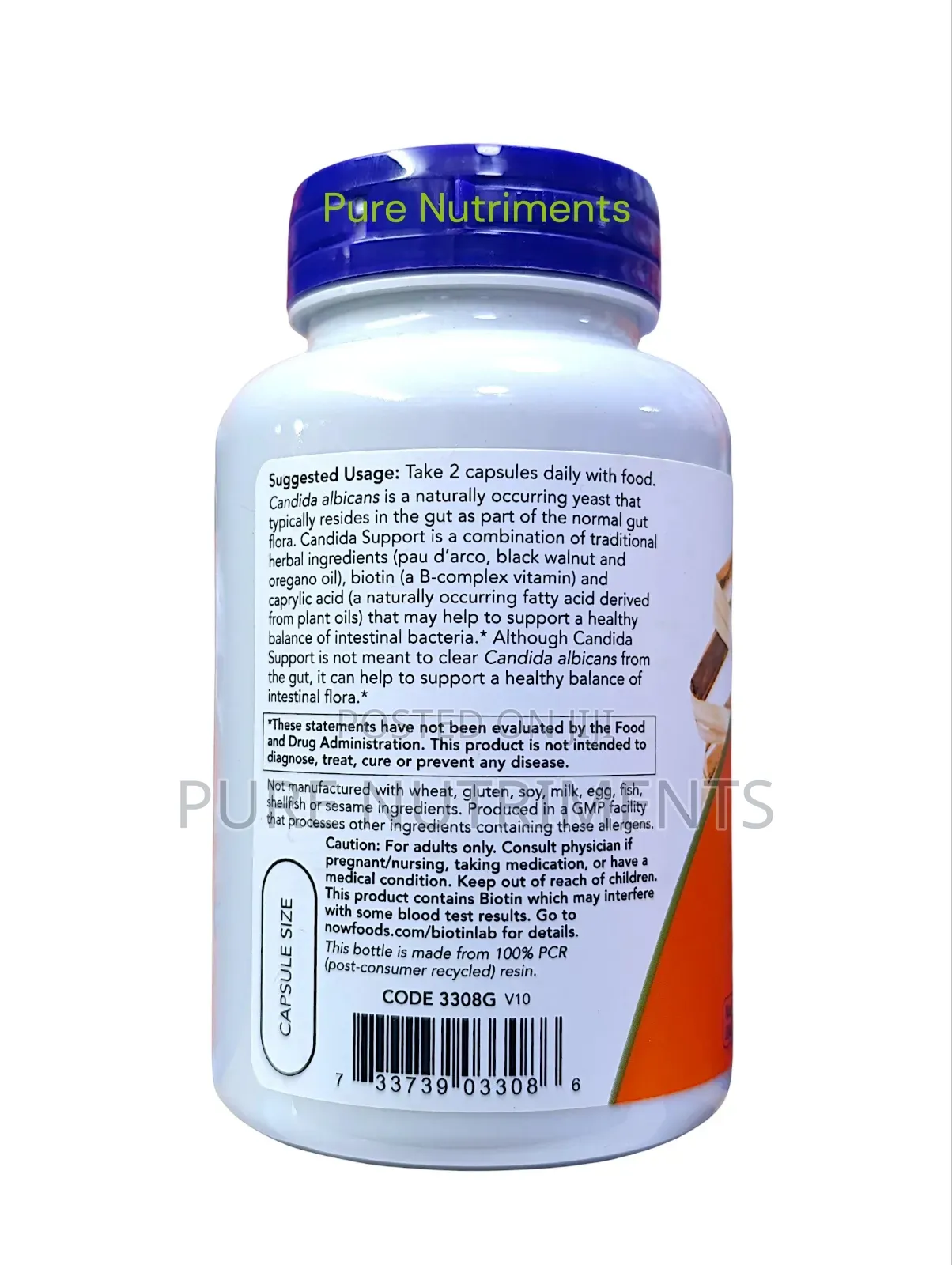 Now Candida Support – Gut Yeast Cleanse Supplement (90 Capsules)
