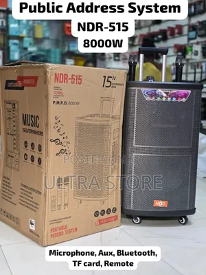 Ndr-515 Professional 15-inch Speaker Big Power Bass Outdoor Parties