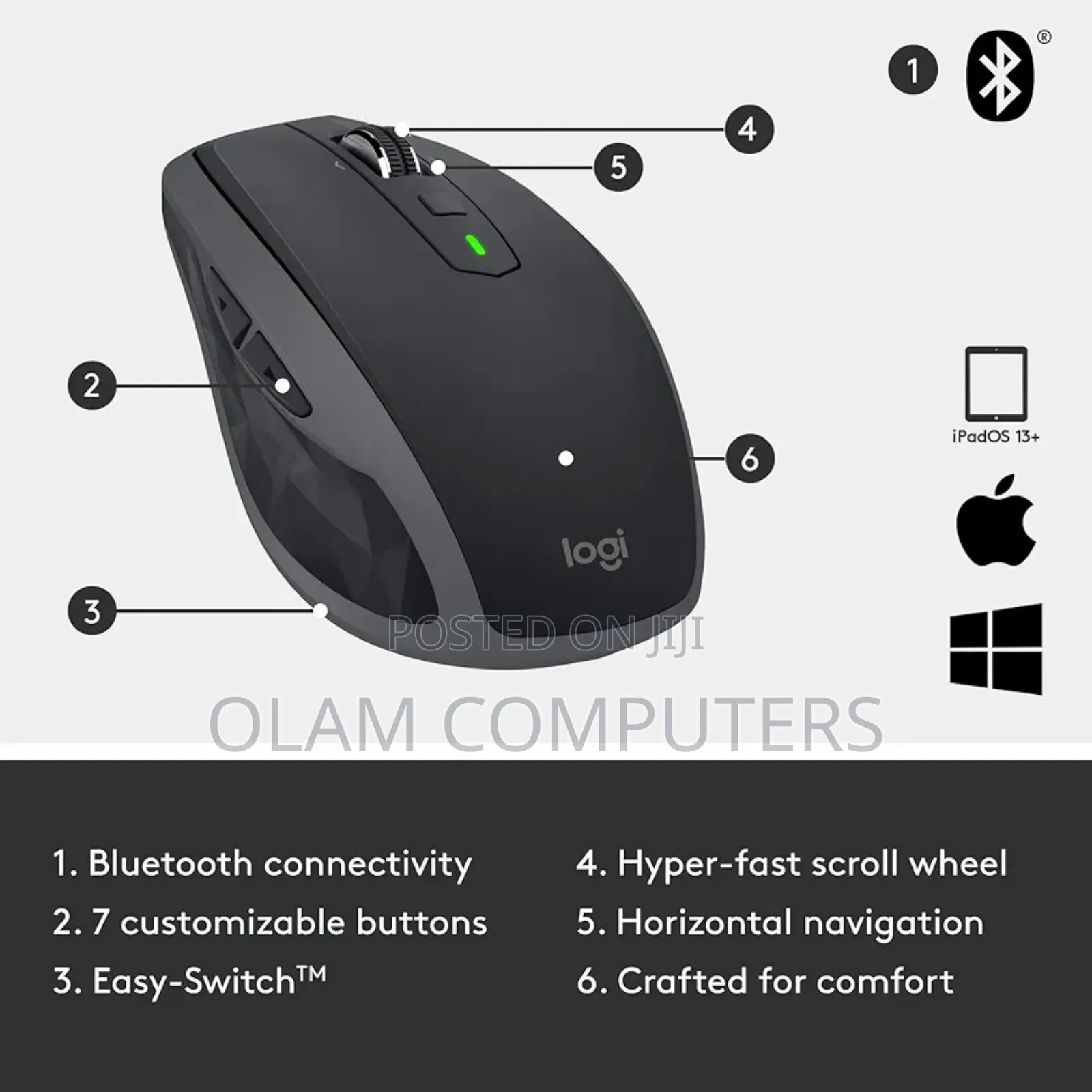 Logitech Anywhere 2s Bluetooth Edition Wireless Mobile Mouse