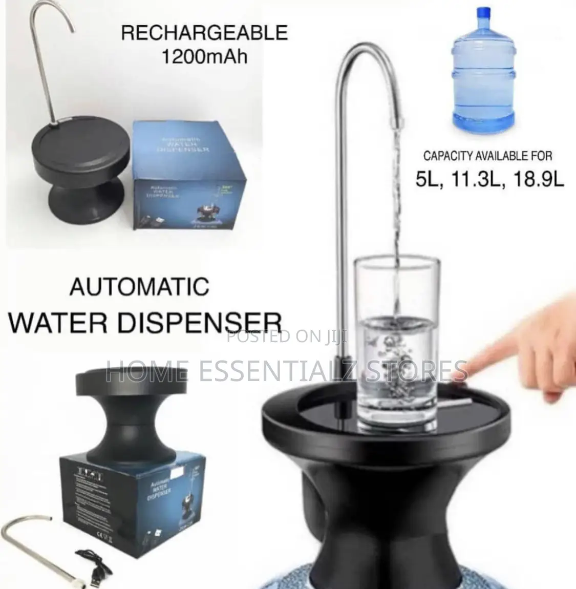 Automatic Water Dispenser Pump Tap With Base and Soft Button Switch