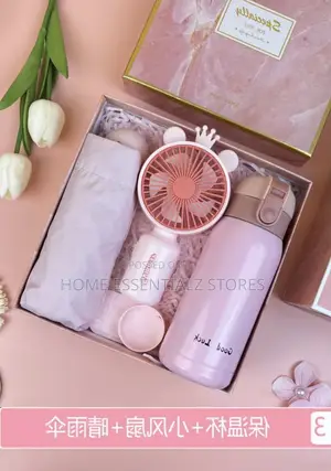 Gift Set Box - Souvenir Gift Set Umbrella, Fan and Flask
