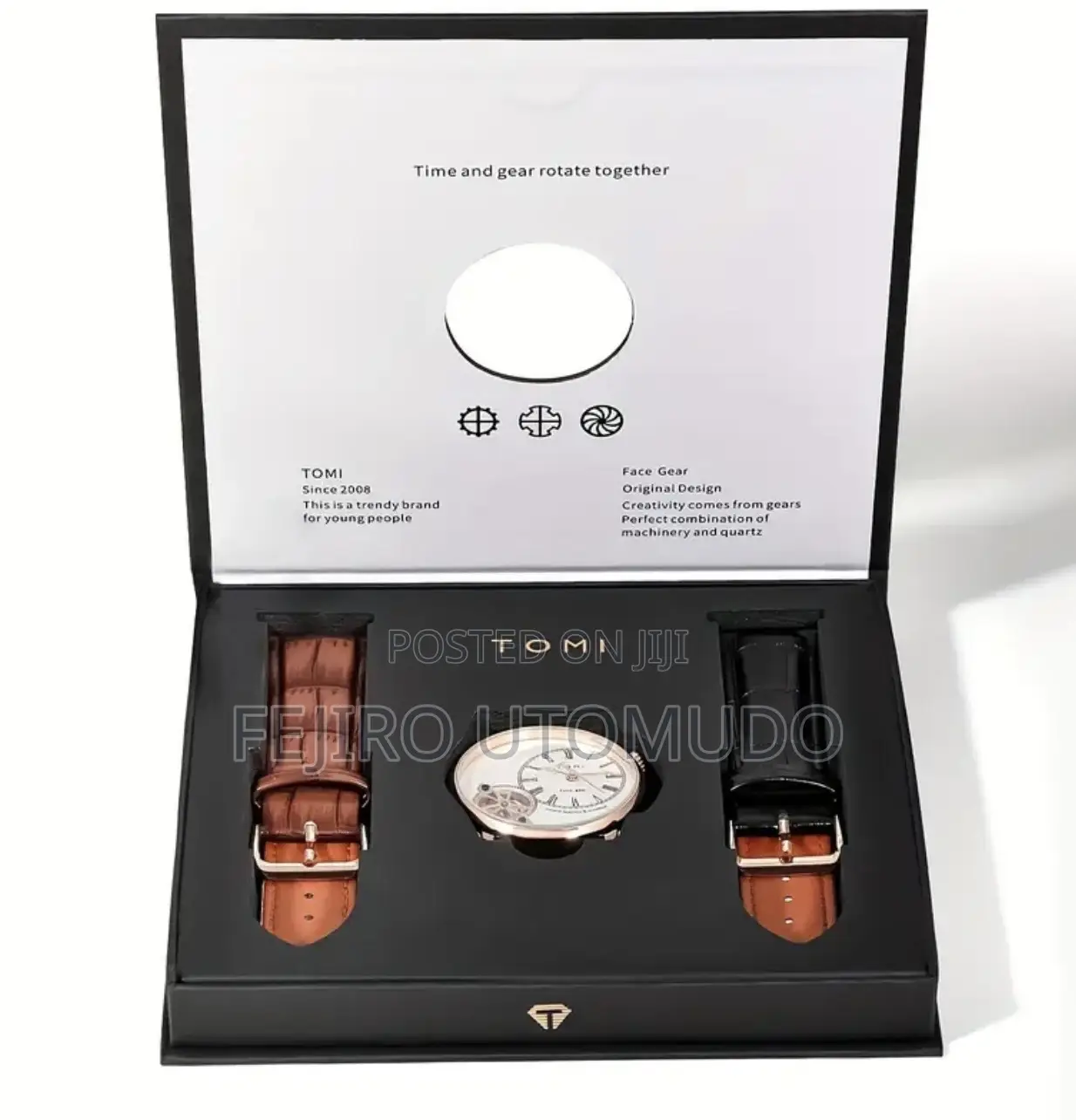 Tomi Watch With a Replaceable Strap in a Gift Box