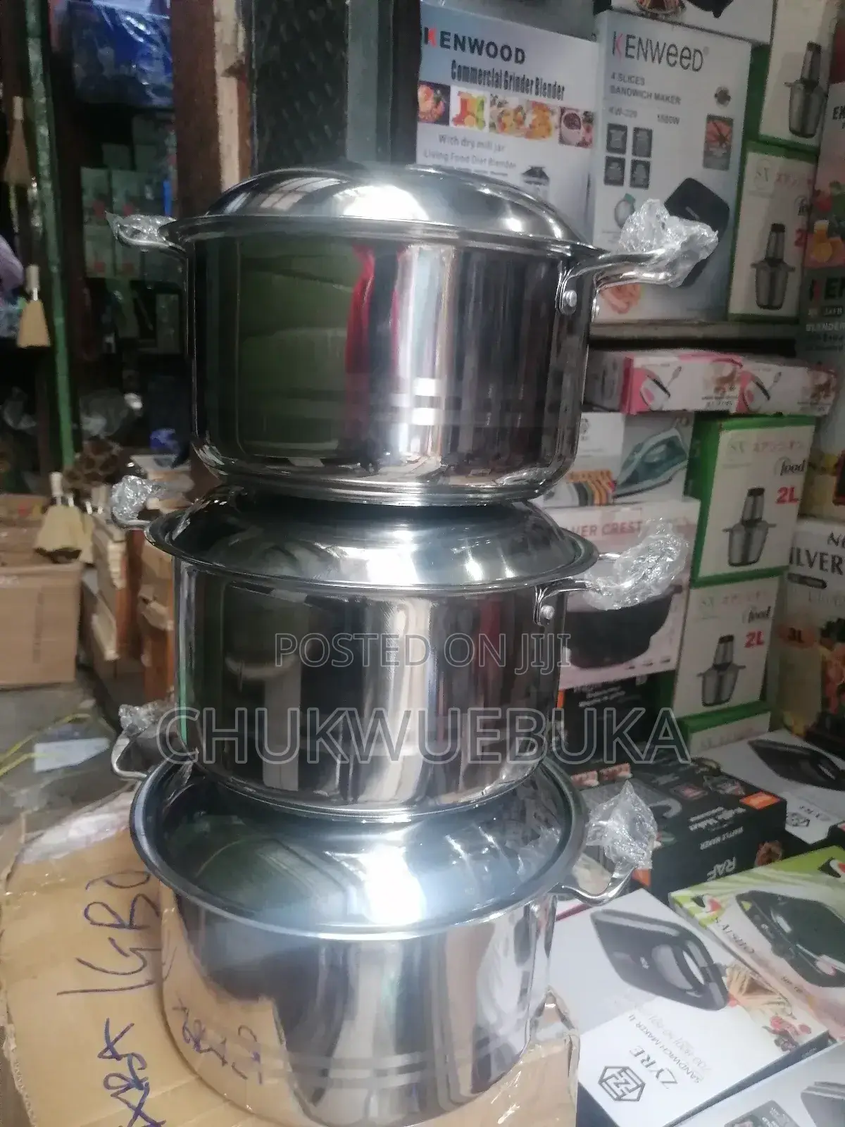 Original 3sets of Pure Stainless Pots