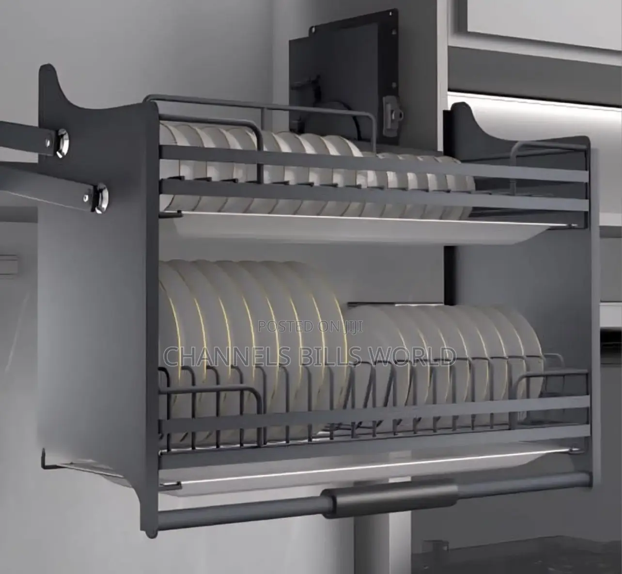 80m Grey Pulldown Plate Rack