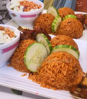 Jollof Rice, Fried Rice,Salad Chicken and Fish (Takeaway)