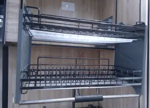 80cm Black Pulldown Plate Rack
