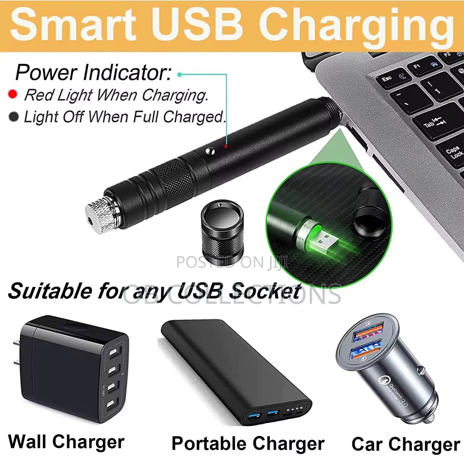 USB Port Rechargeable Laser Pointer