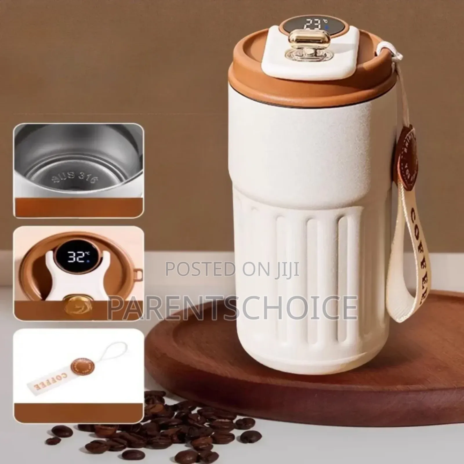 450ml Thermos Bottle Smart Display Temperature Coffee Cup