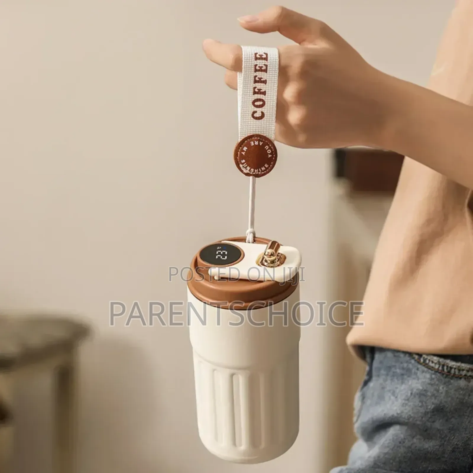 450ml Thermos Bottle Smart Display Temperature Coffee Cup