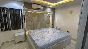 Contemporary Luxury Bed Frame With Geometric Headboard