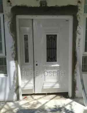 Made in Israeli Decorative Glass Double Security Door