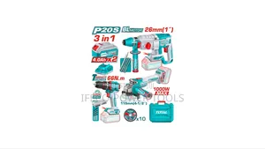 Total 20v Brushless 3-Piece Cordless Combo Kit (Model Tosli241198).
